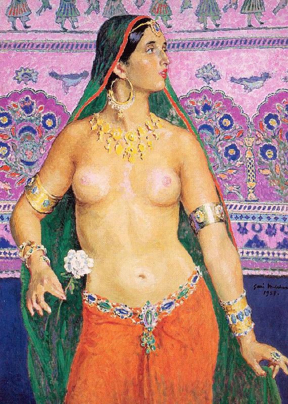 Melchers, Gari Julius Hindu Dancer Spain oil painting art
